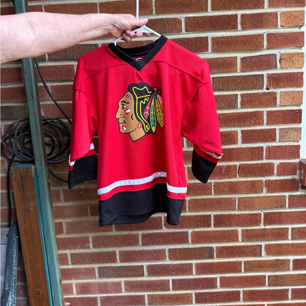 NHL Red Black Long Sleeve Tee